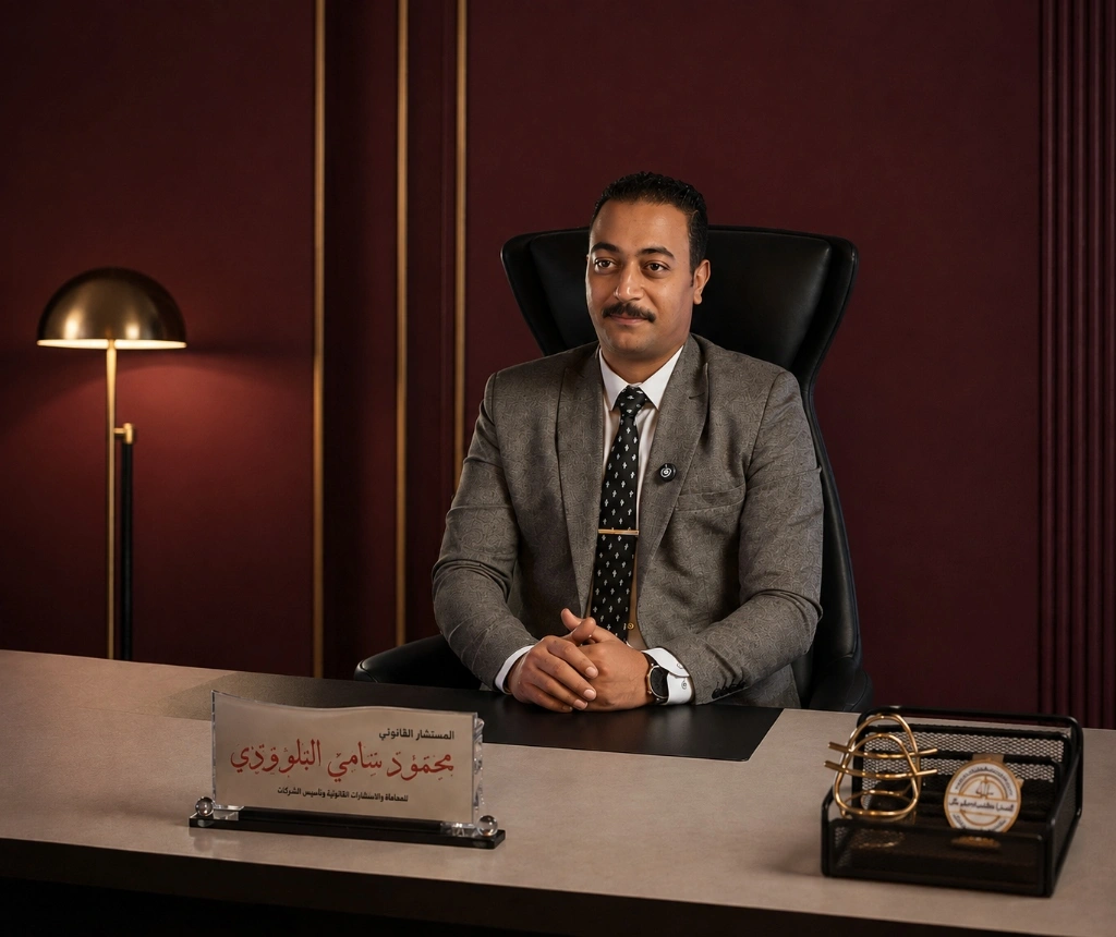 المستشار محمود سامي البارودي في المكتب